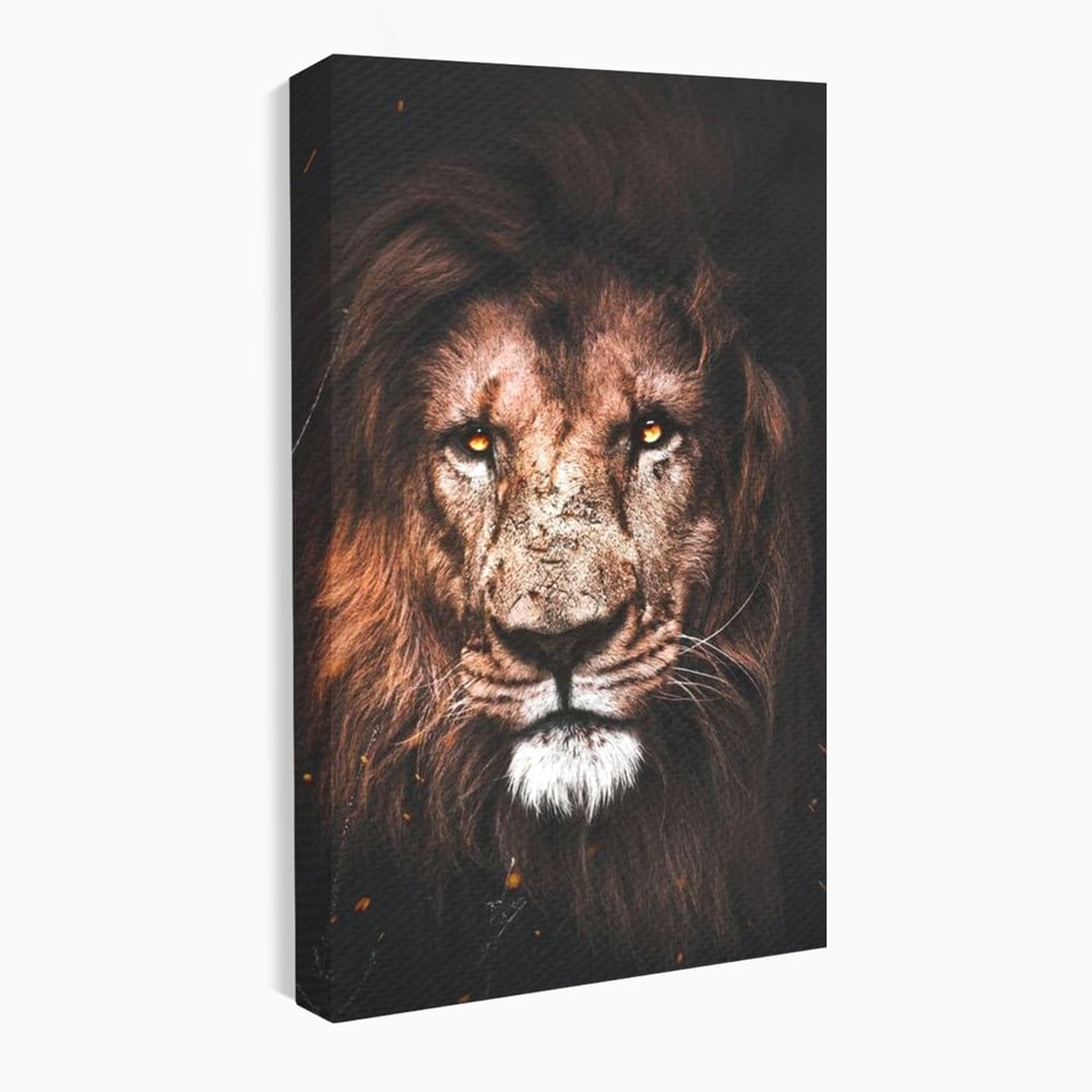 Tablou canvas cu tablou canvas cu leu, fara rama, pe sasiu de lemn
